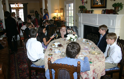 Sixth Grade English Tea_whole room_2-9-12 Sixth Grade English Tea_whole room_2-9-12